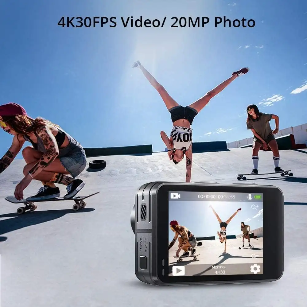 AKASO Brave 7 LE 4K30FPS 20MP WiFi Action Camera with Touch Screen EIS 2.0 - 61oqmuueegl._ac_sl1000_